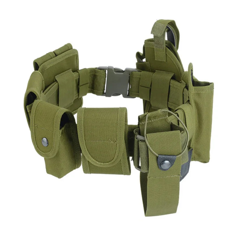 Tactical 10-in-1 Survival Belt Set – Holster & Tools for Any Mission