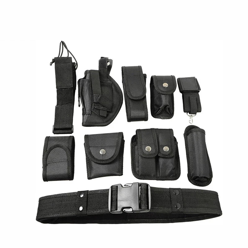 Tactical 10-in-1 Survival Belt Set – Holster & Tools for Any Mission