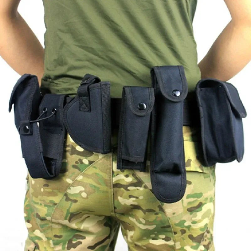Tactical 10-in-1 Survival Belt Set – Holster & Tools for Any Mission