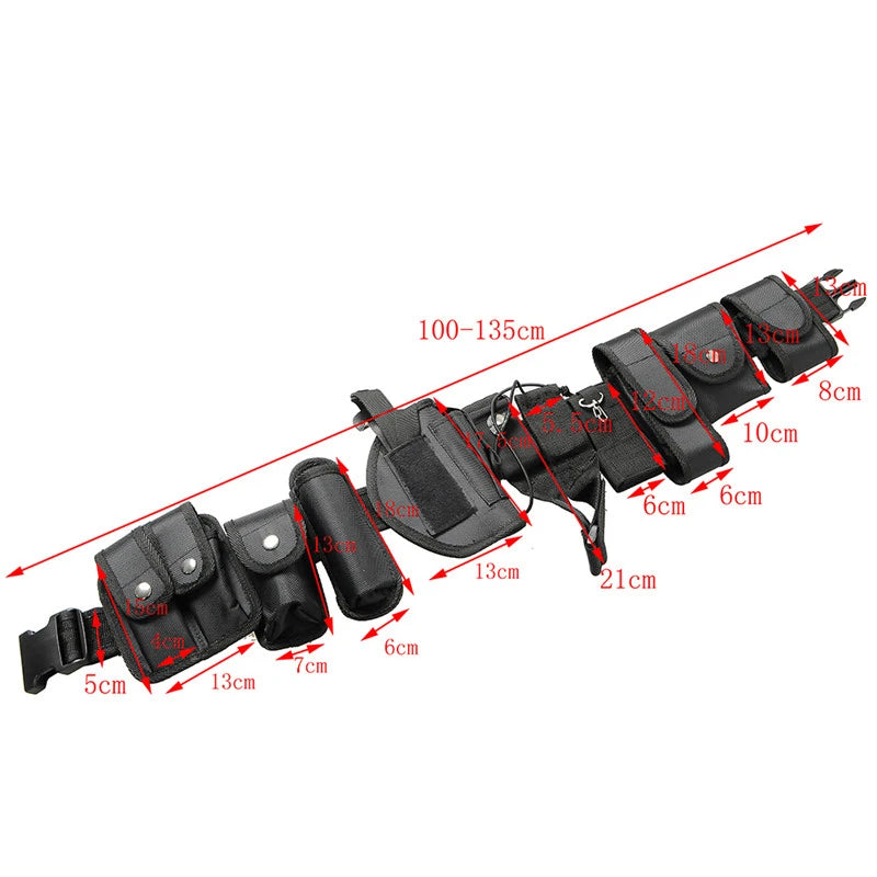 Tactical 10-in-1 Survival Belt Set – Holster & Tools for Any Mission