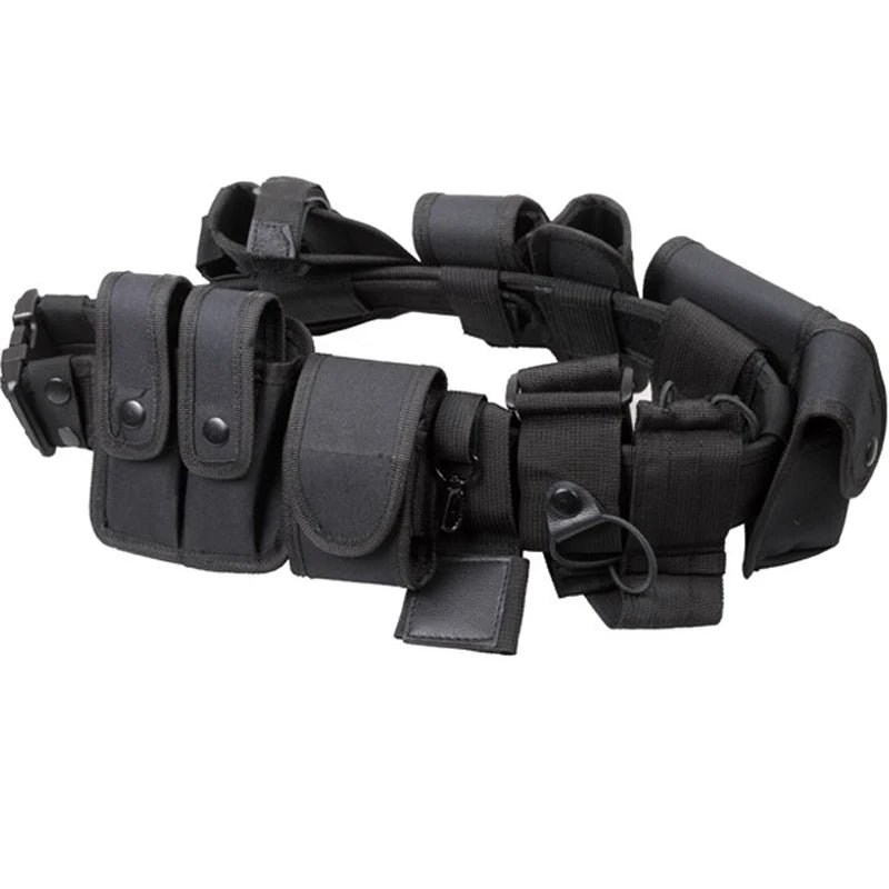 Tactical 10-in-1 Survival Belt Set – Holster & Tools for Any Mission