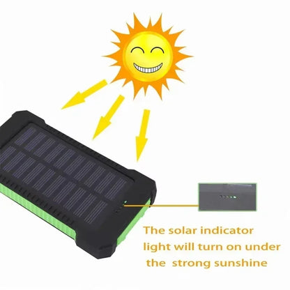 Solar Waterproof External Battery Powerbank 20000 mah