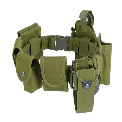 Tactical 10-in-1 Survival Belt Set – Holster & Tools for Any Mission