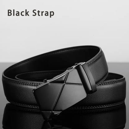Leather Belt Metal Automatic Buckle Belt
