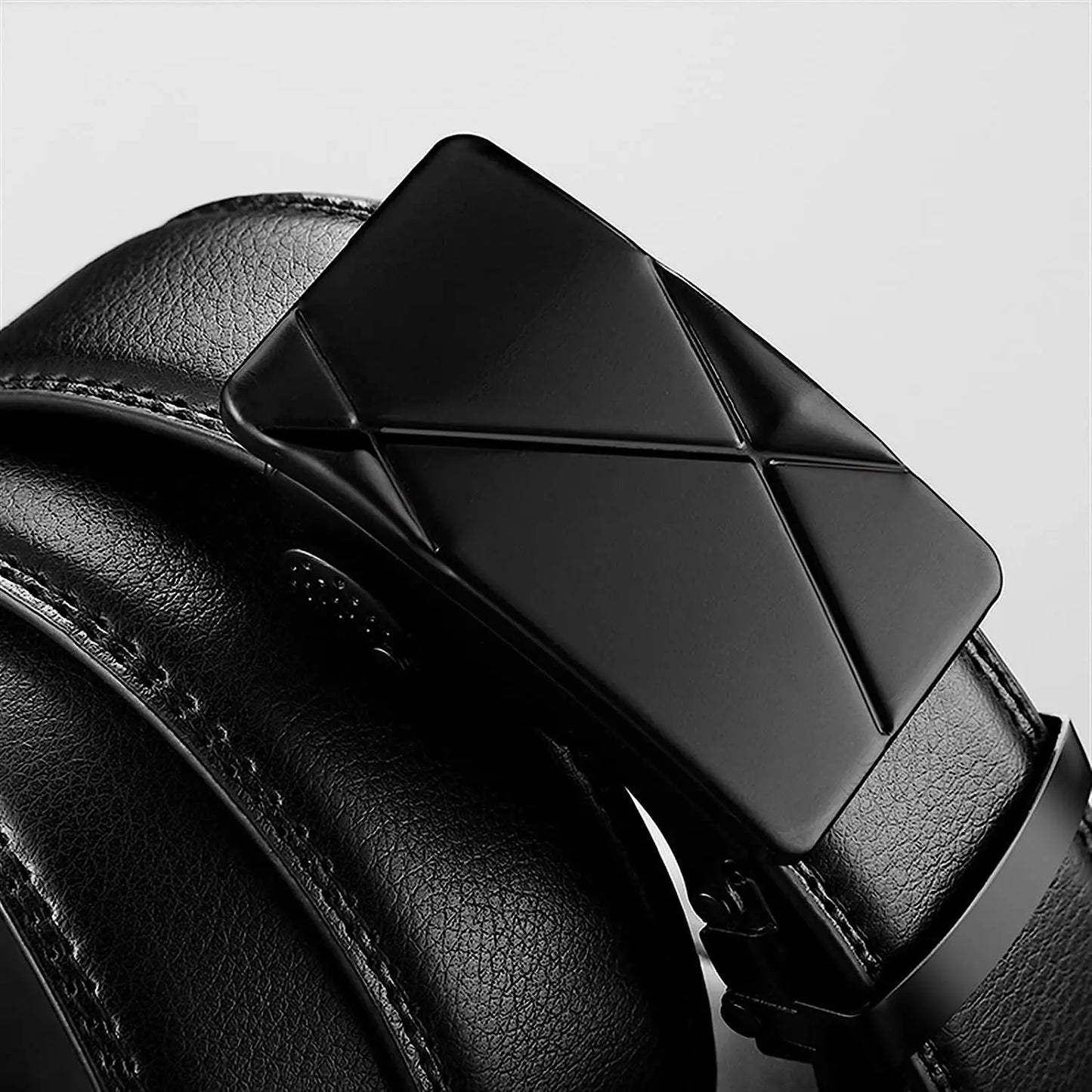 Leather Belt Metal Automatic Buckle Belt