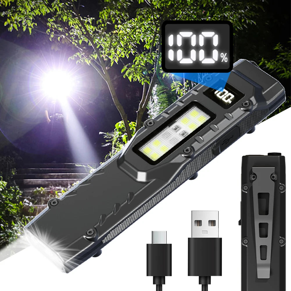 Rechargeable Tactical Flashlight + UV Light