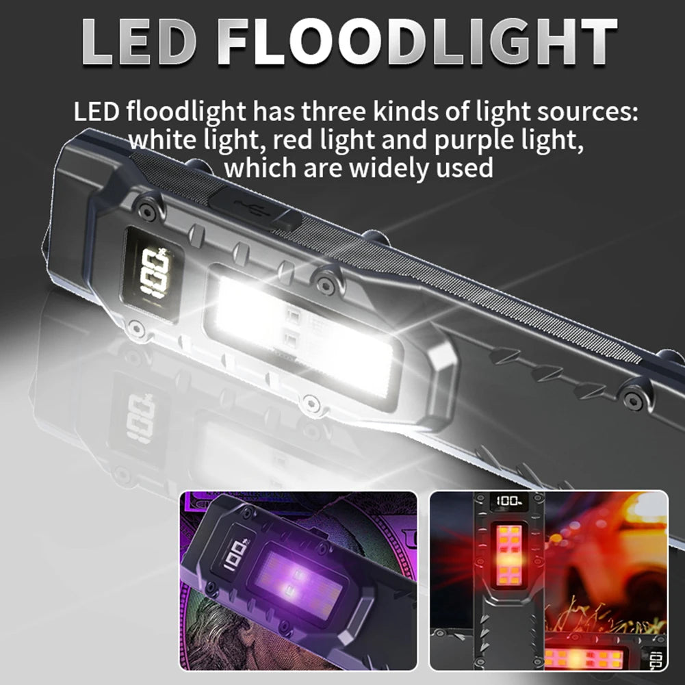 Rechargeable Tactical Flashlight + UV Light