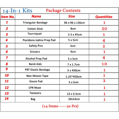 50pcs Set First Aid Kit